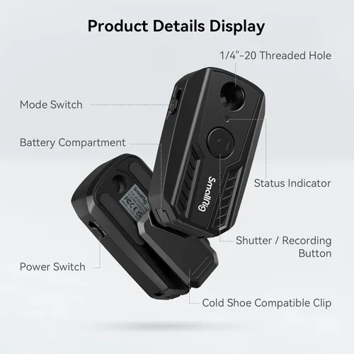 Miniatura 3 de SmallRig Control remoto inalámbrico para cámara Sony para Canon, para Sony A7 V, A7R V, A7R IV, A7R III, A7S III, A7 III, A7 III, A6700, FX3, A7C