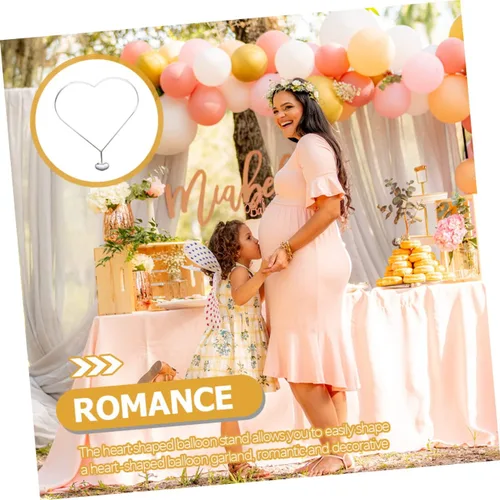 Miniatura 7 de LABRIMP Kit de soporte para globos, soportes de arco de corazón para decoración de bodas, kit de columna de globos pastel para fiesta