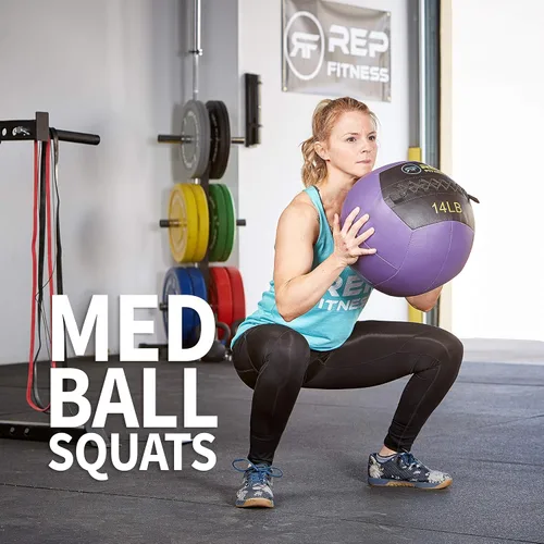 Miniatura 4 de REP Pelotas de Slam con Peso para Gimnasio en Casa Tamaños de Pelotas Medicinales de Textura Suave de 5-30 lb Pesas Pesadas Rellenas de Arena