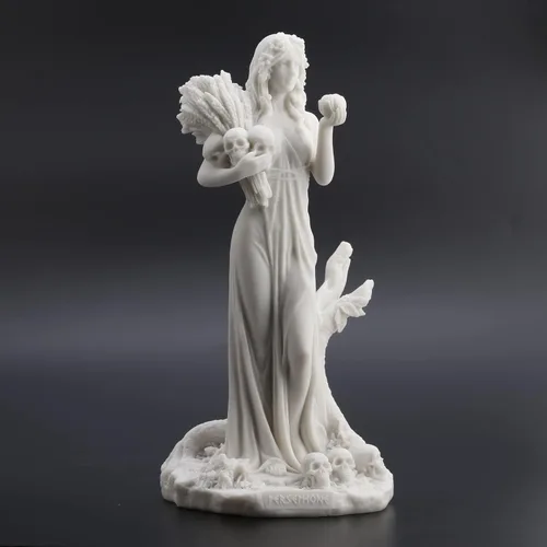 Miniatura 2 de Veronese Design 10 1/4 Perséfone Diosa griega de la vegetación y el inframundo estatua de resina de mármol acabado blanco