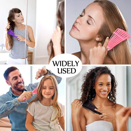 Miniatura 4 de Cepillo desenredante para mujeres afroamericanas/africanas 3a a 4c para cabello rizado, ondulado, rizado, enrollado, desenredante de nudos y peine
