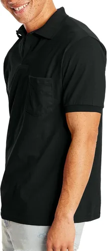 Miniatura 4 de Hanes Polo de manga corta con bolsillo para hombre (paquete de 2)