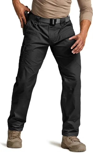 CQR Pantalones tácticos para hombre, resistentes al agua, pantalones cargo Ripstop, ligeros EDC trabajo, senderismo, ropa para exteriores