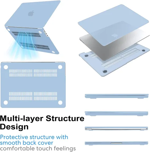 Miniatura 4 de AKIT Funda compatible con MacBook Air de 13 pulgadas M5 2026 2025-2022 M4/M3/M2 A3449 A3240 A3449 A3113 A2681, funda rígida delgada para laptop