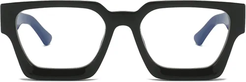 Miniatura 2 de LJCZKA Gafas cuadradas con bloqueo de luz azul para mujeres y hombres, marco grueso, anteojos para juegos de computadora, anteojos antifatiga ocular