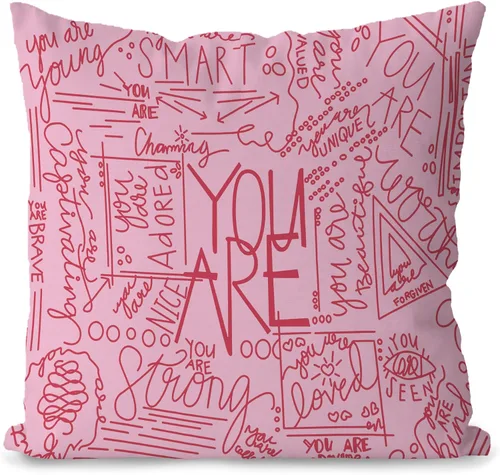 Miniatura 6 de Regalos de ánimo, fundas de almohada con citas inspiradoras de 18 x 18 pulgadas. You are Brave, You are Smart, regalos de aliento para mujeres
