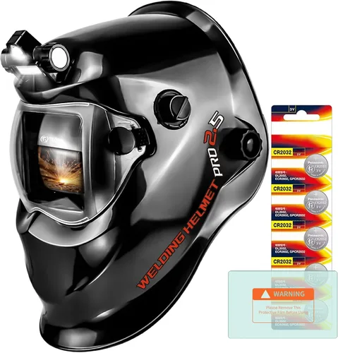 Miniatura 11 de TRQWH Casco de soldadura de oscurecimiento automático con campana de soldadura de color real con luz solar, 2 sensores de arco, máscara de soldadura