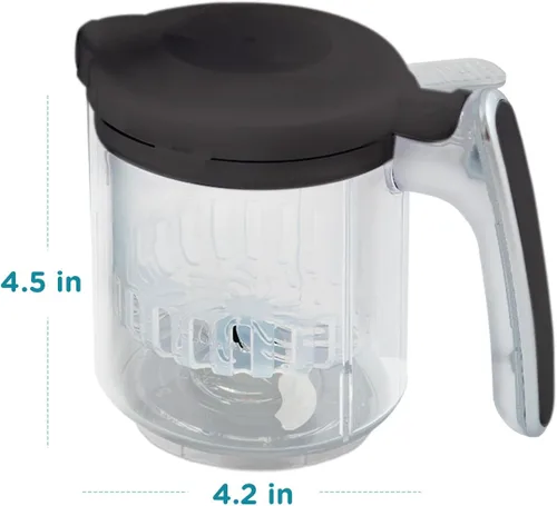 Miniatura 6 de Taza y cuchilla de repuesto con cesta de vapor para máquina de alimentos EVLA'S Baby - Gris oscuro
