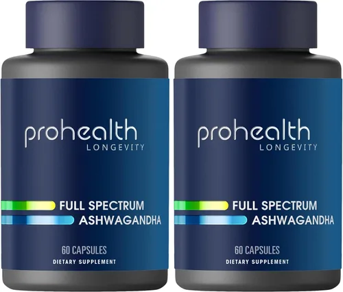 Miniatura 5 de ProHealth Ashwagandha Suplemento 60 cápsulas, extracto orgánico de raíz y polvo, Ashwagandha para mujeres y hombres, apoya el estrés y el sueño