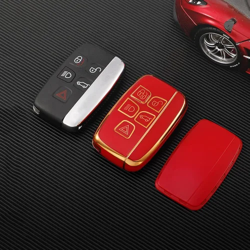 Miniatura 8 de SANRILY Funda para llave de coche para Land Rover sin llave, funda de protección completa, Beige