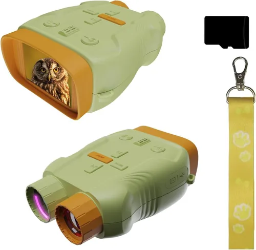 Miniatura 7 de Gafas de visión nocturna para niños con tarjeta de 32 GB, binoculares de visión nocturna para niños con zoom 5X, cámara digital HD 1080P, gran
