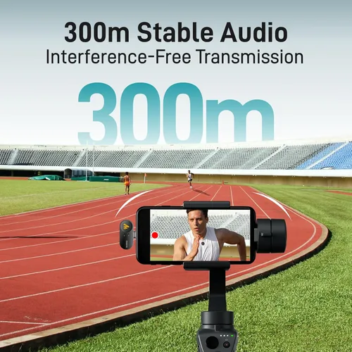 Miniatura 6 de MAONO Micrófono Lavalier inalámbrico para iPhone/Android/cámara/PC, mini micrófono de solapa con 48 khz 24 bits, filtro de voz, cancelación