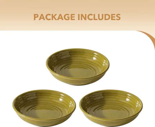 Miniatura 5 de Havniva Platos de cerámica anchos para gatos con protección para bigotes, juego de 3 tazones de cerámica para gatos, plato antideslizante para Verde