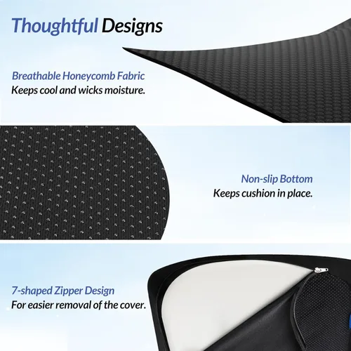 Miniatura 7 de ZIKEE Cojín de asiento pionero para aliviar la presión, cojín ergonómico para silla de oficina para ciática, espalda, hemorroides y alivio del dolor