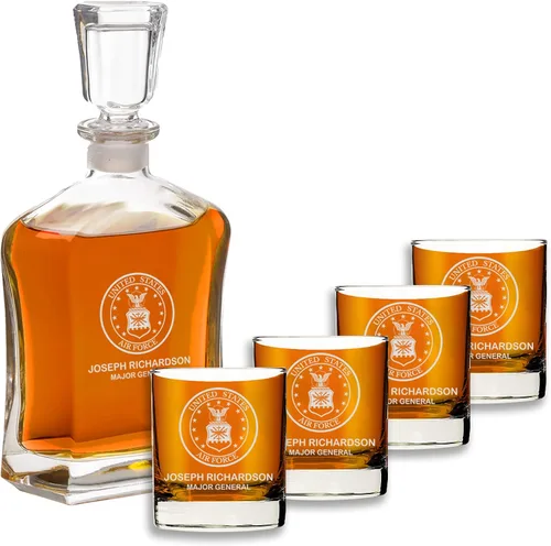 Miniatura 9 de Juego de decantador de whisky personalizable
