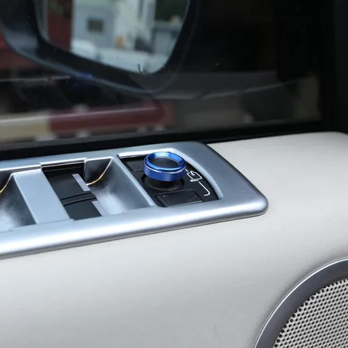 Miniatura 5 de Perillas de ajuste de espejo retrovisor de automóvil de aleación de aluminio para Land Rover Defender, Discovery 5, Range Rover Sport & Evoque & Azul