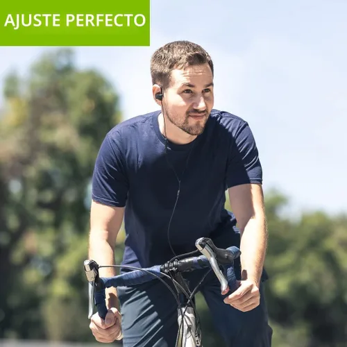 Miniatura 2 de Avantree E171 - Auriculares con cable AUX de 3.5mm con micrófono y control de volumen en línea, compatibles con auriculares con cable tradicionales