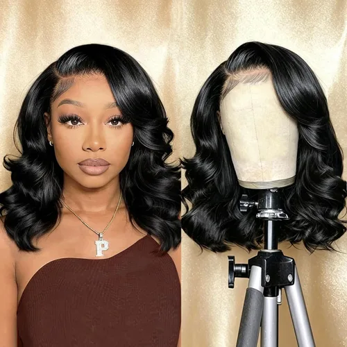 Miniatura 15 de Pelucas Douyin de llevar y usar sin pegamento de cabello humano predepiladas y precortadas onda corporal 2x6 con cierre de encaje HD de 30.48 cm