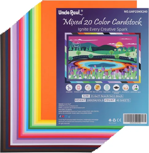 Miniatura 19 de Uncle Paul 40 hojas románticas de cartulina rosa – 8.5 x 11 pulgadas, doble cara, papel de impresora de 65 libras, perfecto para álbumes de rosado