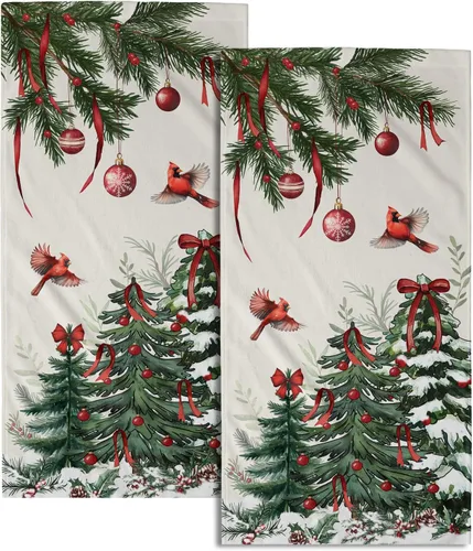 Miniatura 25 de Giwawa Toallas de Mano Verdes Bosque Nebuloso Set de 2 Montaña Bosque Suave Toallas de Huésped Toallas de Cara Baño Decoraciones Finas Toallas