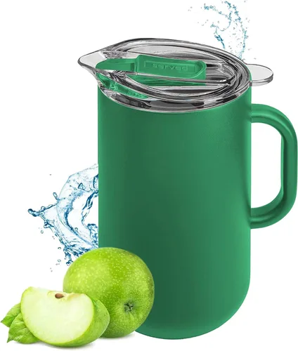 Miniatura 14 de Jarra Premium Aislada de Served (0.87 cuartos de galón/66oz) - Jarra de Acero Inoxidable con Pared Doble, Forrada en Cobre con Tapa - Jarra Térmica