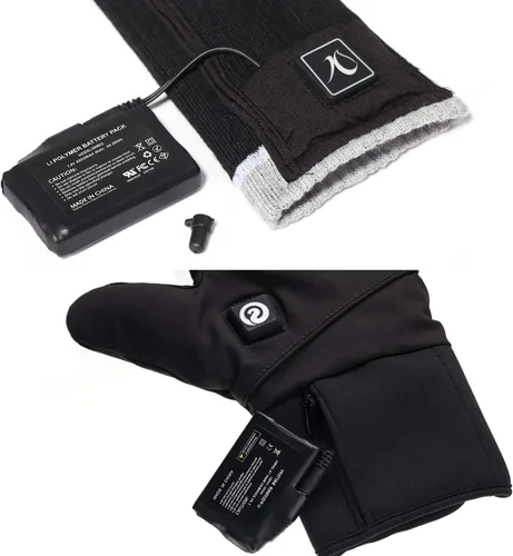 Miniatura 3 de Sun Will Baterías recargables de 7.4 V 2200 mAh para guantes calefactados, calcetines, sombreros, pasamontañas, máscara de esquí, ropa