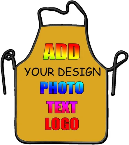 Miniatura 19 de NALAHOME Delantales personalizados para hombres y mujeres delantales personalizados con logotipo de texto fotográfico Negro