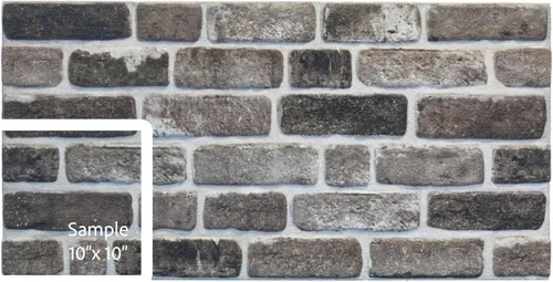 Miniatura 28 de Dundee Deco Paneles de pared 3D de ladrillo sintético, revestimiento de pared con aspecto de piedra roja, gris y marrón, espuma de poliestireno