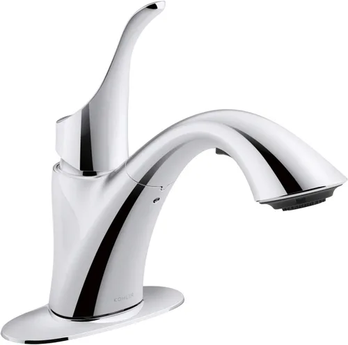 Miniatura 3 de KOHLER K-22035-VS Simplice - Grifo de fregadero de lavandería con una sola manija, cabezal rociador de 2 funciones, instalación de 3 agujeros, grifo