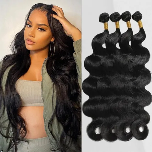 Miniatura 14 de Manojos de cabello humano ondulado de 20 pulgadas, 12A, 100% sin procesar, cabello virgen brasileño, ondulado, extensiones de cabello humano