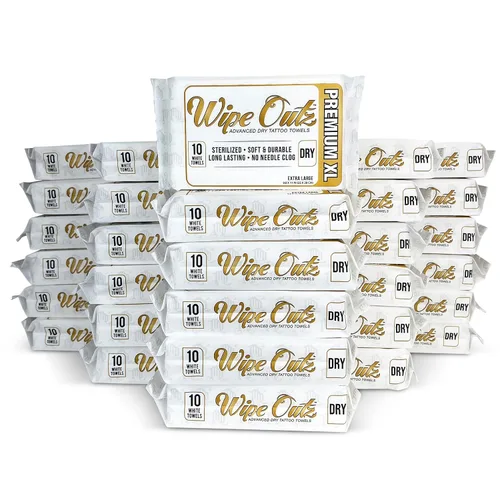 Miniatura 12 de Wipe Outz Toallas de tatuaje extragrandes DRY – Toallitas de tatuaje prémium para durante el tatuaje y el cuidado posterior, cuidado posterior