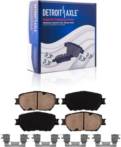 Miniatura 10 de Detroit Axle - Pinza de disco del lado del acompañante + pastillas de freno de cerámica de repuesto para Lexus HS250H Toyota RAV4 Prius V Scion xB