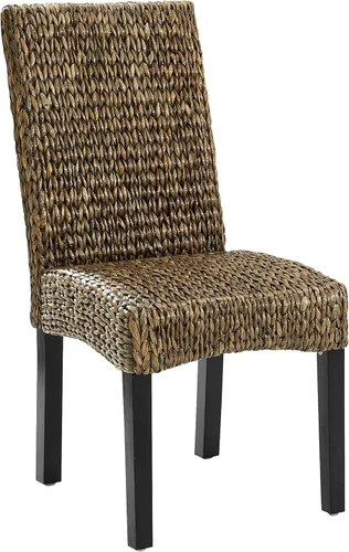 Miniatura 9 de Crosley Furniture Edgewater - Juego de 2 sillas de comedor de ratán de fibra natural tejidas a mano, color hierba marina