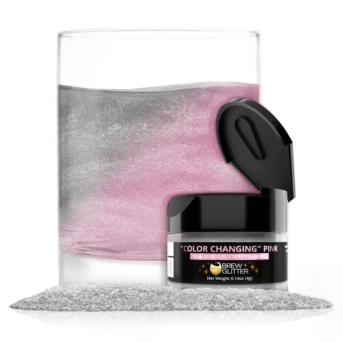 Brew Glitter's - Purpurina comestible que cambia de color (0.11 oz, 1 tarro) | para cócteles transparentes, cócteles sin alcohol y bebidas
