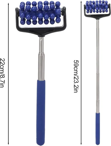Miniatura 7 de YUYTE Masajeador telescópico Rodillo de espalda ajustable para masaje con brazo trasero ajustable para hombres y mujeres [azul marino]