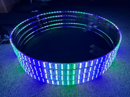Miniatura 5 de Luz de anillo de rueda LED de doble fila de 17.5 pulgadas, 672 leds con señal de giro, bloqueo, freno, función de marcha atrás Bluetooth APP/Control