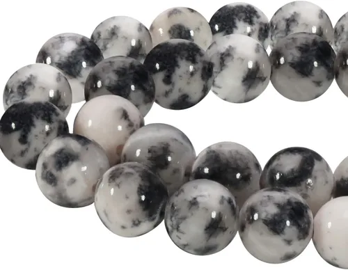 Cuentas de jade persa natural de 0.315 pulgadas, 100 cuentas redondas sueltas de cristal curativo teñido negro colorido para la fabricación de