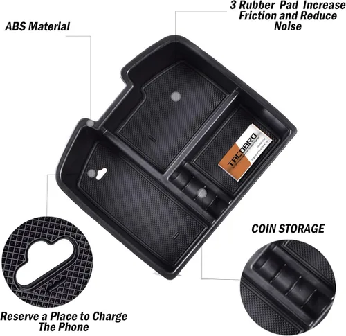 Miniatura 3 de TACORBO Bandeja organizadora de consola central para GMC Sierra 2500 3500 accesorios Yukon XL Silverado 2500 3500 Suburban 1500 Tahoe / 07-13 GMC