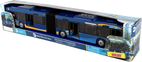 Miniatura 7 de Daron MTA Autobús de la Ciudad de Nueva York 16" Autobús Articulado RT8571 Juguete, Azul, Marrón