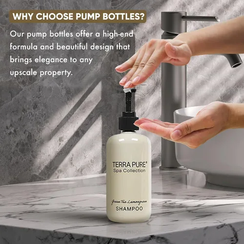 Miniatura 5 de Terra Pure Champú Colección Spa Servicios del hotel en botella con bomba 10.14 oz / 10.1 fl oz (caja de 12)