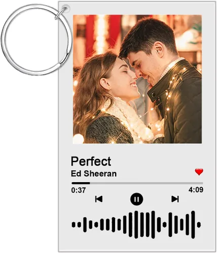 Canción acrílica personalizada con foto, placa de música transparente personalizada, cubierta de álbum de fotos personalizada, luz nocturna con