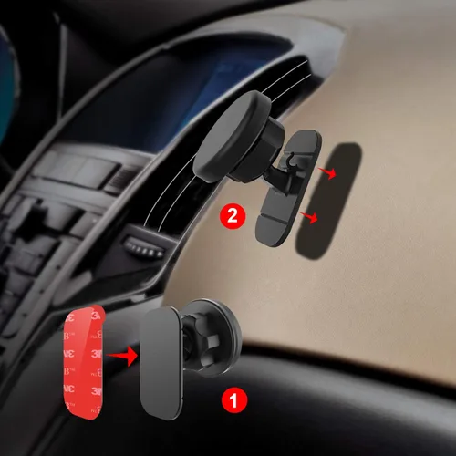 Miniatura 4 de APPS2Car 3M VHB - Cinta adhesiva de repuesto, 4 almohadillas de montaje de doble cara para montaje magnético de teléfono de automóvil, cintas