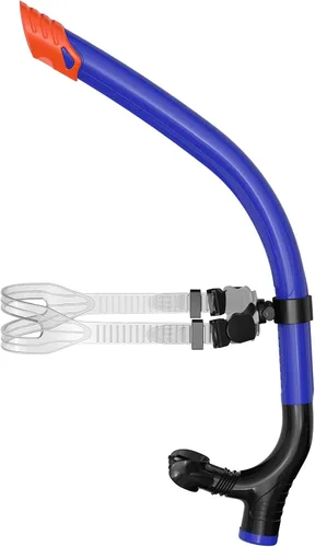 Miniatura 10 de Snorkel de nadador para natación regazo, equipo de esnórquel para adultos, entrenamiento de natación, boquilla de silicona de montaje central