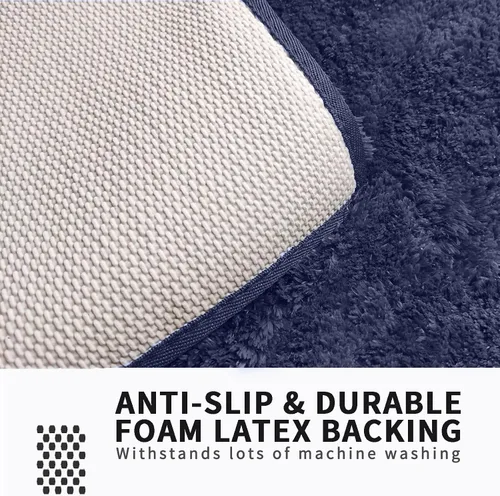 Miniatura 3 de FIFU Alfombra de baño de 24 pulgadas de ancho x 60 pulgadas de largo, tapetes de baño para baño, dormitorio y cocina, parte trasera de látex de goma