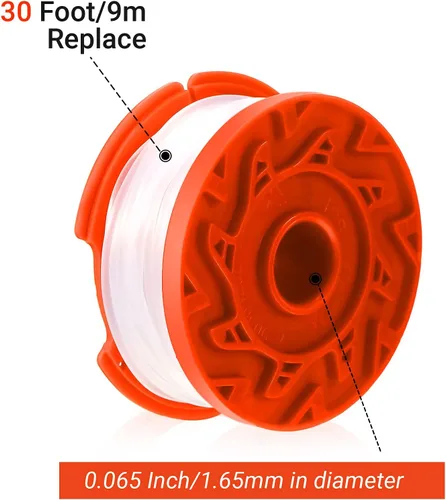 Miniatura 2 de Mudder Paquete de 6 líneas de recortadora de cuerda de 30 pies compatibles con Craftsman Cmzst0653 Cmzst065 Weed Wacker - Bobina de repuesto