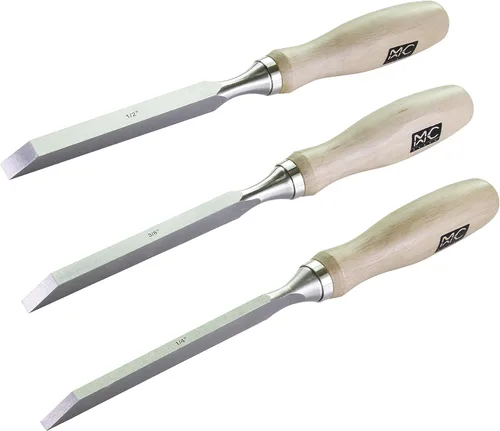 Miniatura 7 de Cincel profesional individual para carpinteros de MKC, cincel de mortaja de acero cromo-vanadio con mangos de carpintería, para carpintería