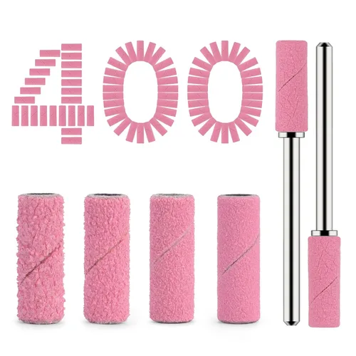 Miniatura 13 de Lavinda Brocas para taladro de uñas de 3/32 pulgadas de fácil remoción para bandas de lijado, mandril pequeño profesional de acero inoxidable de 3.1
