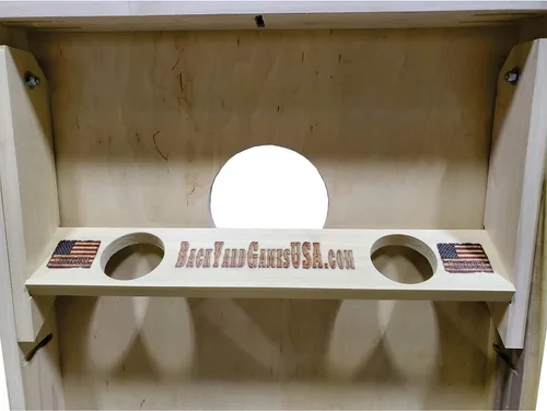 Miniatura 2 de Serie American Flag – Tablas de cornhole prémium con portavasos y un asa, incluye 2 tablas de cornhole regulables de 4 x 2 pies con madera