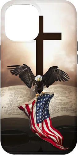 Miniatura 26 de Pretty Christian Cross Bible A Bald Eagle Grip American Flag Case for iPhone 17