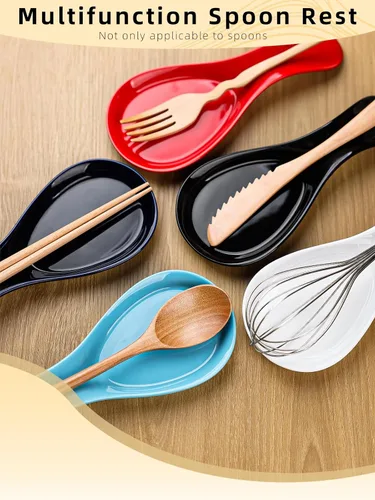 Miniatura 7 de GDCZ Reposacharas de Porcelana - Soporte Grande para Cucharas Reposa Utensilios para Encimera de Cocina y Estufa, Apto para Lavavajillas